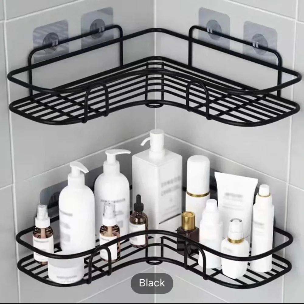 One Piece Bathroom Shelf, Shower Caddy Rack, No Punching - Triangle Storage